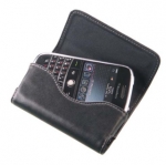 BlackBerry Leather Case - кожен калъф за BlackBerry 9000 Bold, 8520 Curve, 9300 Curve, 9700 Bold, 9780 Bold, 9800 Torch и др. (черен) 1
