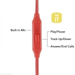 Scosche lobeDOPE Bursh Fire - слушалки с микрофон и управление на звука за iPhone и мобилни устройства (червен) 2