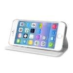 Puro Booklet - кожен флип калъф и стойка за iPhone 6, iPhone 6S (бял) 2