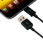 Samsung USB DataCable ECC1DU4ABE - оригинален microUSB кабел за Samsung мобилни телефони (100 cm) (черен) (bulk) 1