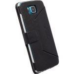 Krusell Malmo Flip Cover - кожен калъф, тип портфейл и поставка за Samsung Galaxy Alpha SM-G850 (черен) 1