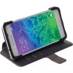 Krusell Malmo Flip Cover - кожен калъф, тип портфейл и поставка за Samsung Galaxy Alpha SM-G850 (черен) 3