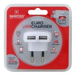 Skross USB Charger Euro - захранване с 2 USB изхода за iPad, iPhone, iPod и мобилни устройства (бял) 2