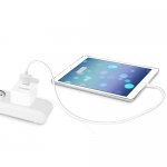 Macally 12W Wall Charger - захранване за ел. мрежа с USB изход и Lightning кабел за iPhone, iPad и устройства с Lightning порт 1