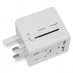 Macally Universal Power Plug Adapter with USB Charger - захранване за ел. мрежа с USB изход и преходници за цял свят за мобилни устройства 2