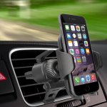 Macally Vent Mount - поставка за радиатора на кола за iPhone 6, iPhone 6S, iPhone 6, iPhone 6S Plus, Galaxy Note 4, S6, LG G4, Sony Z4, HTC M9 и мобилни телефони 3