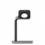 Mophie Watch Dock - луксозна алуминиева поставка за Apple Watch (сребрист-черен) 2