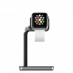 Mophie Watch Dock - луксозна алуминиева поставка за Apple Watch (сребрист-черен) 1