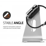Spigen Watch Stand S330 - стабилна алуминиева поставка за Apple Watch (сребрист-черен) 3