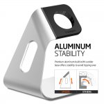 Spigen Watch Stand S330 - стабилна алуминиева поставка за Apple Watch (сребрист-черен) 2