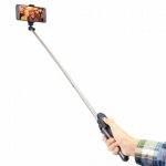Macally Tripod Selfie Stick - безжичен селфи стик с Bluetooth бутон за снимки за мобилни телефони с Android и iOS 4