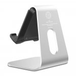 Spigen S310 Mobile Stand - дизайнерска алуминиева поставка за мобилни телефони и таблети (сребрист) 4