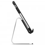 Spigen S310 Mobile Stand - дизайнерска алуминиева поставка за мобилни телефони и таблети (сребрист) 5
