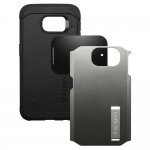 Spigen Air Vent Magnetic Universal Car Mount - уникална магнитна поставка за радиатора на кола за iPhone и смартфони (черен) 5