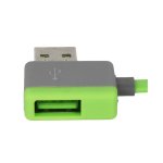4smarts StackWire Micro-USB Data Cable 1m - компактен microUSB кабел с USB изход за мобилни устройства с microUSB вход (сив-зелен) 1