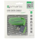 4smarts StackWire Micro-USB Data Cable 1m - компактен microUSB кабел с USB изход за мобилни устройства с microUSB вход (сив-зелен) 2