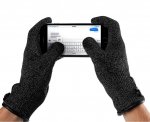 Mujjo Double Layered Touchscreen Gloves Size L - двуслойни качествени зимни ръкавици за тъч екрани (черен) 2
