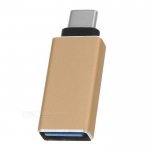 USB-C 3.1 Male to USB-A 3.0 Female OTG Adapter - USB адаптер за MacBook 12 и устройства с USB-C порт (златист) 2