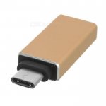USB-C 3.1 Male to USB-A 3.0 Female OTG Adapter - USB адаптер за MacBook 12 и устройства с USB-C порт (златист) 1