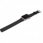 Caseual Leather Band - класическа кожена каишка от естествена кожа за Apple Watch 38мм, 40мм (черен) 2