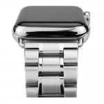 Caseual Steel Band - стоманена каишка с полирани елементи за Apple Watch 38мм, 40мм (сребрист) 1