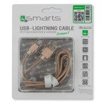 4smarts MFI RapidCord FlipPlug Lightning Data Cable 1m. - сертифициран lightning кабел (100 см.) за iPhone, iPad и iPod с Lightning вход (златист) 1