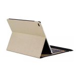 Smart Keyboard Stand Case - полиуретанов калъф, клавиатура и поставка за iPad Pro 12.9 (златист) 4