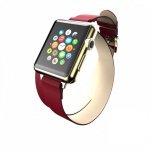 Incipio Reese Double Wrap Watch Band - класическа кожена каишка за Apple Watch 38мм, 40мм (червен) 2