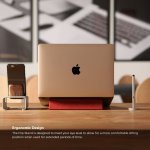 Elago Flip Stand - микрофибърна подложка и поставка за MacBook (черен-червен) 3
