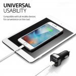Spigen 4.8 Amp Dual Port USB Car Charger F24QC - зарядно за кола с два USB изхода (2.4A + 2.4A) за мобилни устройства  3