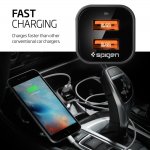 Spigen 4.8 Amp Dual Port USB Car Charger F24QC - зарядно за кола с два USB изхода (2.4A + 2.4A) за мобилни устройства  4