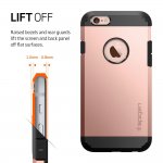 Spigen Tough Armor Case - хибриден кейс с най-висока степен на защита за iPhone 6, iPhone 6S (розово злато) 2