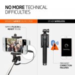 Spigen Ultra Compact Foldable Selfiestick S520W - разтегателен селфи стик за мобилни телефони (черен) 3