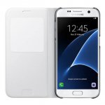 Samsung S-View Cover EF-CG930PWEGWW - оригинален кожен калъф за Samsung Galaxy S7 (бял) 1
