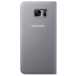 Samsung S-View Cover EF-CG930PSEGWW - оригинален кожен калъф за Samsung Galaxy S7 (сребрист) 3