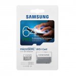 Samsung MicroSDXC Pro 64GB UHS-1 (клас 10) - MicroSDXC памет със SD адаптер за Samsung устройства (подходяща за GoPro) 5