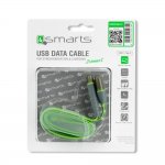 4smarts MultiCord MicroUSB + USB-C cable - кабел за microUSB и USB-C стандарти за MacBook 12 и мобилни устройства (сив-зелен) 3