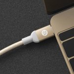 Adam Elements CaSa B200 USB-C to USB-C Cable - USB кабел за MacBook и устройства с USB-C порт (200 cm) (златист) 1