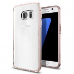 Spigen Ultra Hybrid Case - хибриден кейс с висока степен на защита за Samsung Galaxy S7 (прозрачен-розово злато) 1