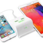 Puro Dual USB Fast Charging Base 24W, 4.8A - захранване с 2 USB изхода за мобилни телефони и таблети (бял) 2