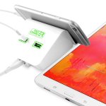 Puro Dual USB Fast Charging Base 24W, 4.8A - захранване с 2 USB изхода за мобилни телефони и таблети (бял) 1