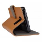 Redneck Prima Folio - кожен калъф, тип портфейл и поставка за Samsung Galaxy S7 (свелокафяв) 2