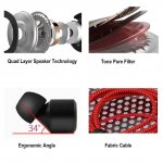 LG Headset QuadBeat 3 LE630 - оригинални слушалки с микрофон и управление на звука за LG смартфони (черен-червен) (bulk) 1