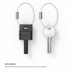 Elago Keyring Splitter - аудио разклонител (сплитер) за мобилни устройства с 3.5 мм стерео-жак (черен) 3