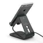 Elago M2 Stand - алуминиева поставка за iPhone 6/6S, 6 Plus/6S Plus, iPhone SE/5/5S/5C и мобилни телефони (черна) 1