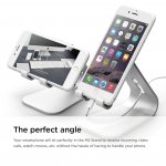 Elago M2 Stand - алуминиева поставка за iPhone 6/6S, 6 Plus/6S Plus, iPhone SE/5/5S/5C и мобилни телефони (сребриста) 6