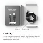 Elago Tangle-Free Lightning USB Cable - кабел за iPhone 6, iPhone 6S, iPad Air, iPad 5 (2017) и всеки Apple продукт с Lightning (черен) 3