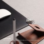 Elago Leather Mouse Pad - дизайнерски кожен пад за мишка (черен) 2