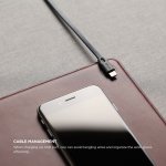 Elago Leather Mouse Pad - дизайнерски кожен пад за мишка (бургунди) 3