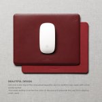 Elago Leather Mouse Pad - дизайнерски кожен пад за мишка (бургунди) 6